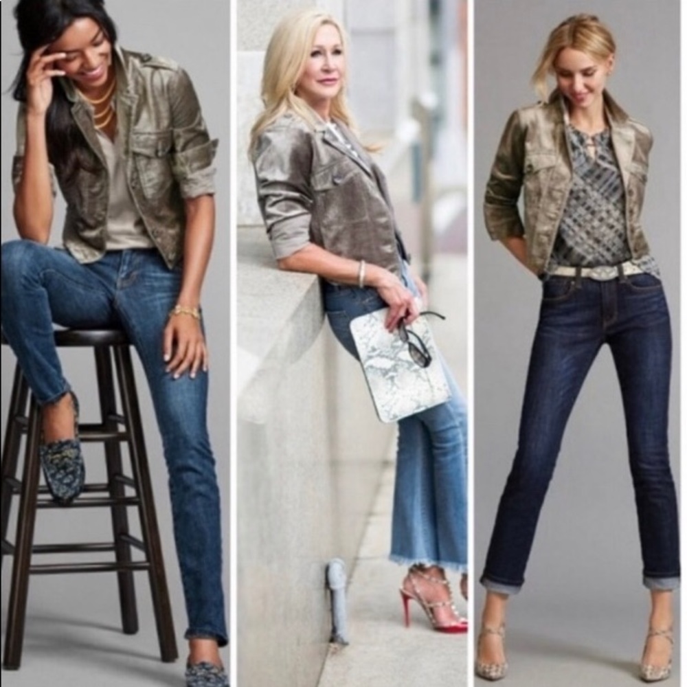 CAbi Sunday Topper Velvet Jacket Taupe